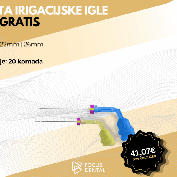 Promotivni banner za ljetnu akciju 3+2 gratis na sve Fanta irigacijske igle. Prikazano je više različitih modela. Cijena 41,07 eura.