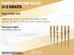 Ljetna akcija 3+2 gratis za Fanta strojne iglice, model V Taper Gold. Cijena 127,50 eura.